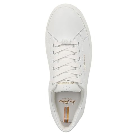 Sam Edelman Women’s Ethyl Lace-Up Low Top Sneakers Heritage White - Picture 2 of 5